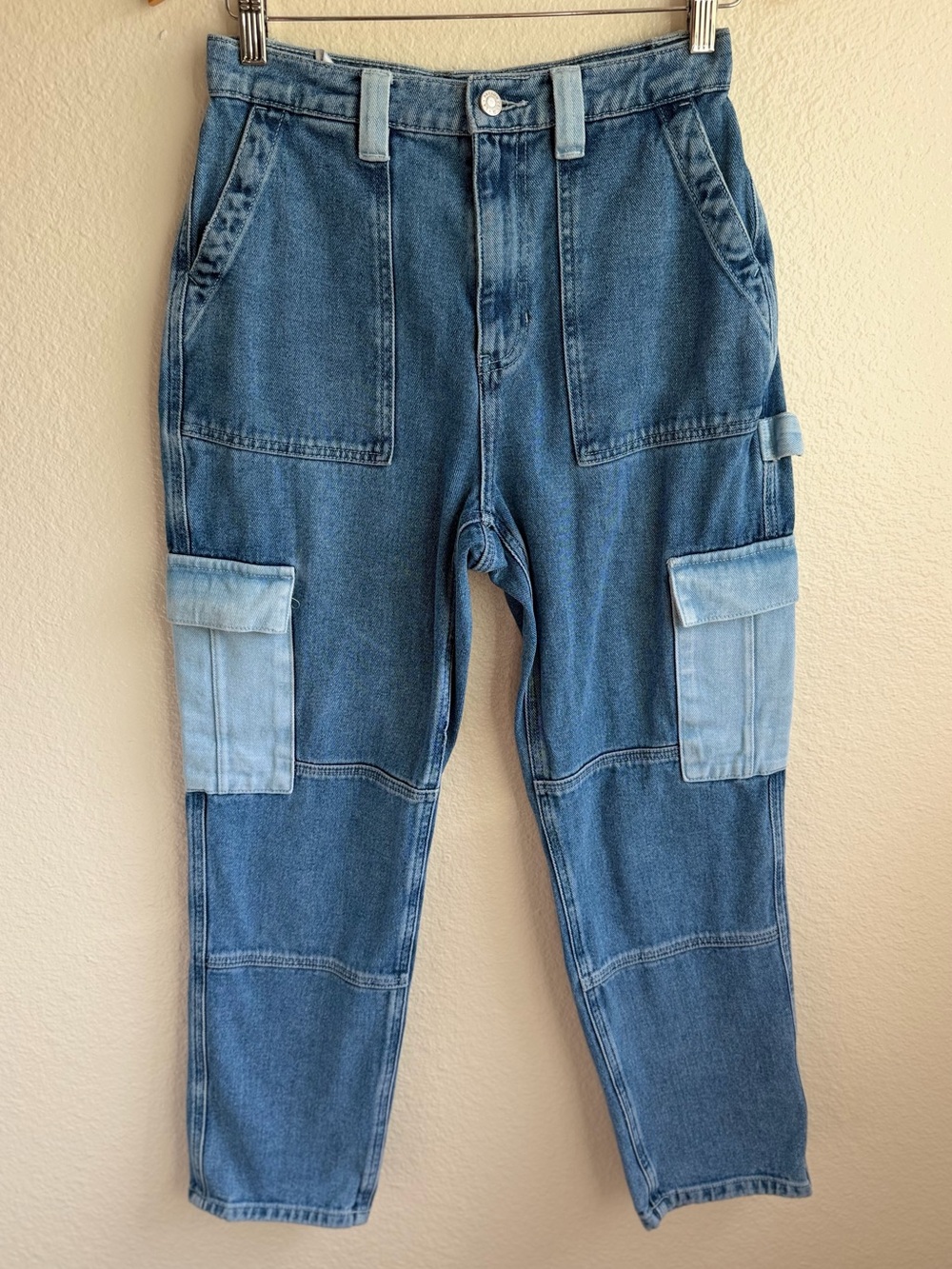 PacSun 90s Boyfriend Colorblock Cargo Carpenter Utility Jeans